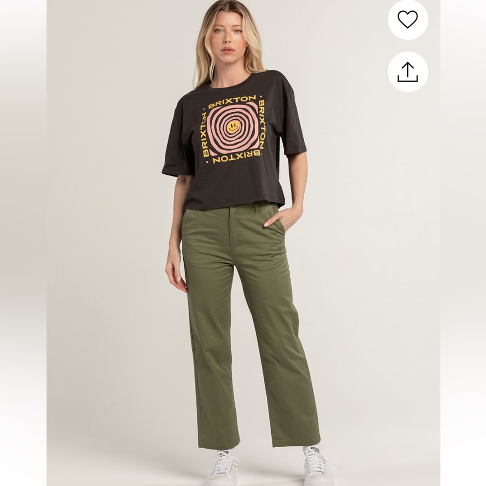 Brixton Women's Olive Straight Leg Pants